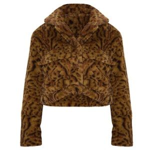 Leopard Faux Fur Trucker